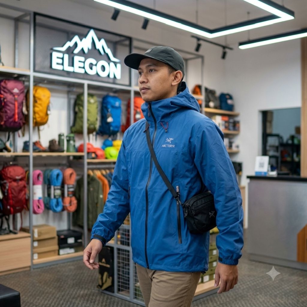 Jaket Outdoor Gunung Arcteryc Windbreaker - Jaket Arcteryx Trekking Pendaki Gorpcore Windproof