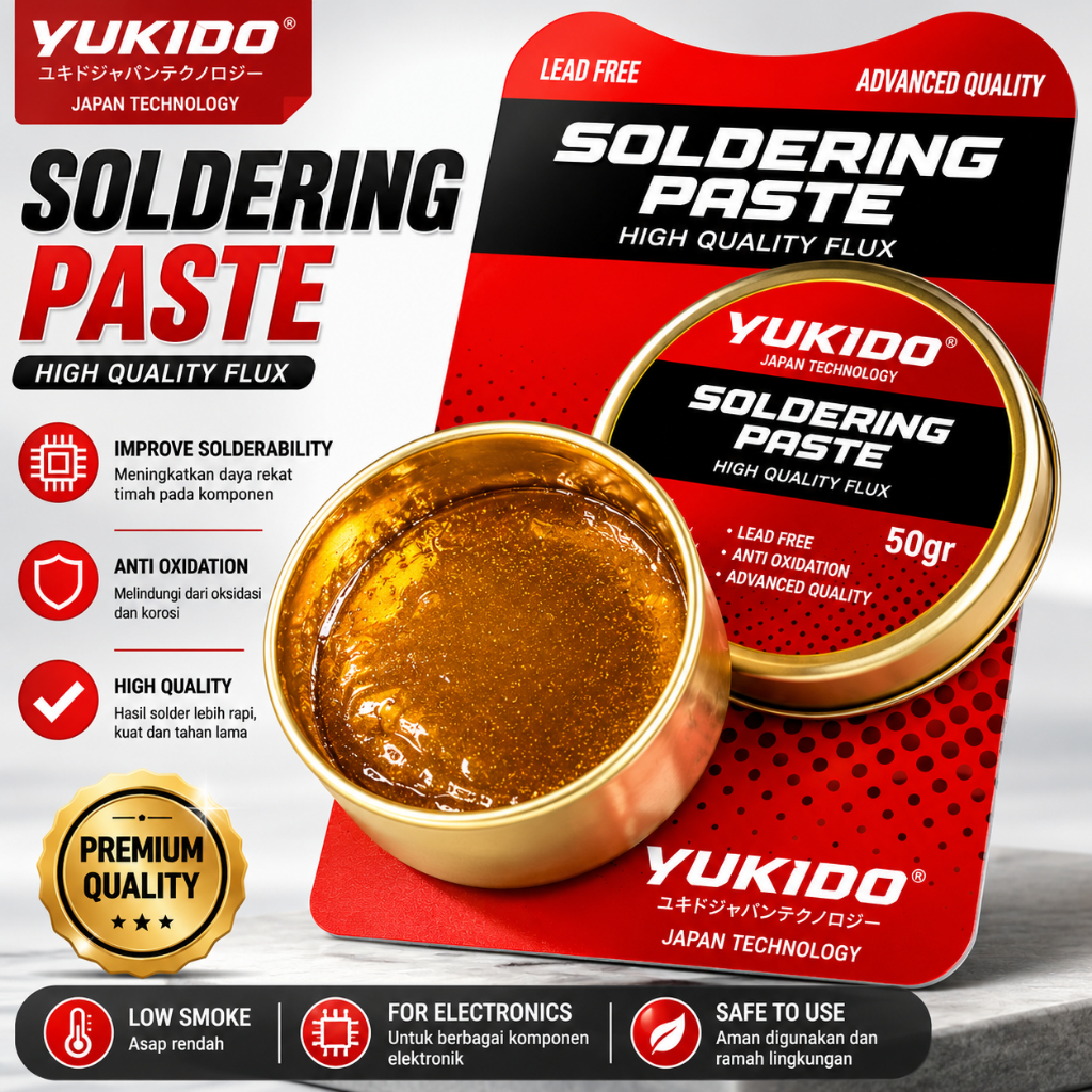 YUKIDO Pasta Solder / Solder Flux Paste 100 Gram Paste Minyak Solder Flux Pasta Solder Profesional