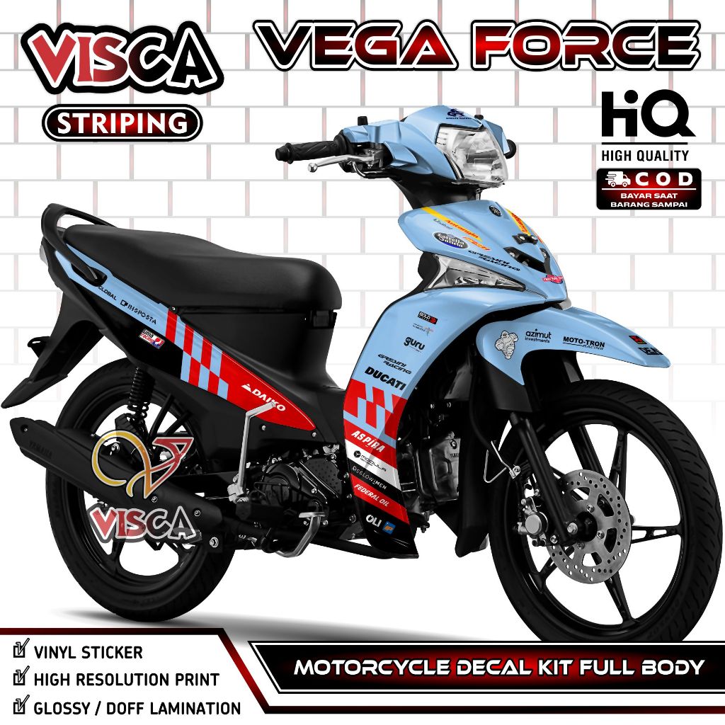 Decal Vega Force - Stiker Vega Force - Dekal Vega Force Full Body - Striping Vega Force Variasi - De