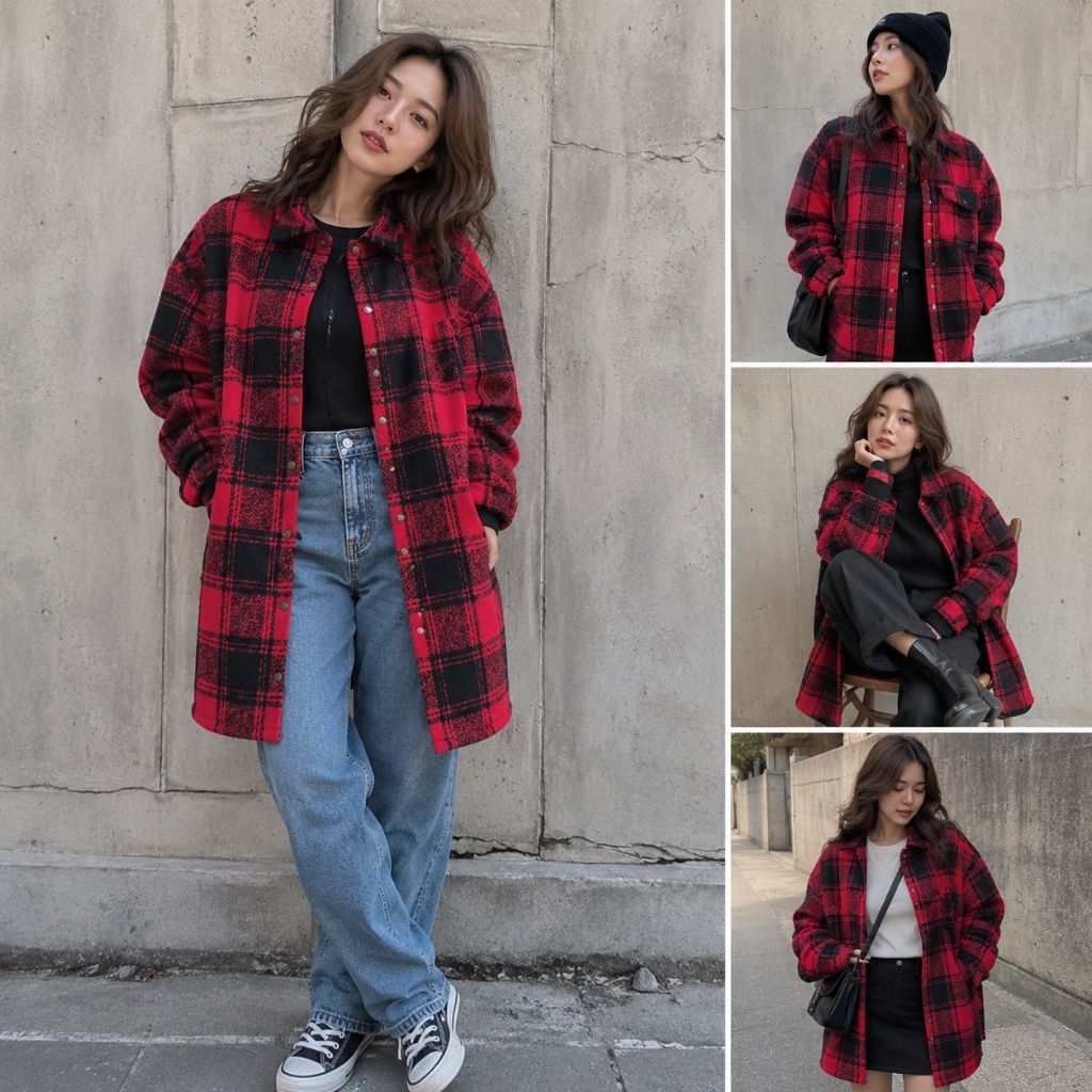 Jacket wool unisex Buffalo Plaid KYE WORKS