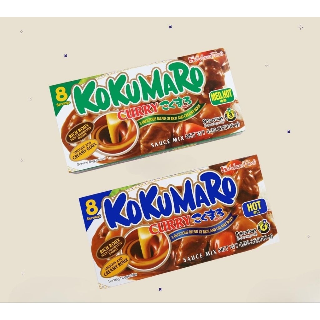 House Food Kokumaro Curry Bumbu Kari Jepang Blok Roux Hot Medium 140g Smooth & Creamy