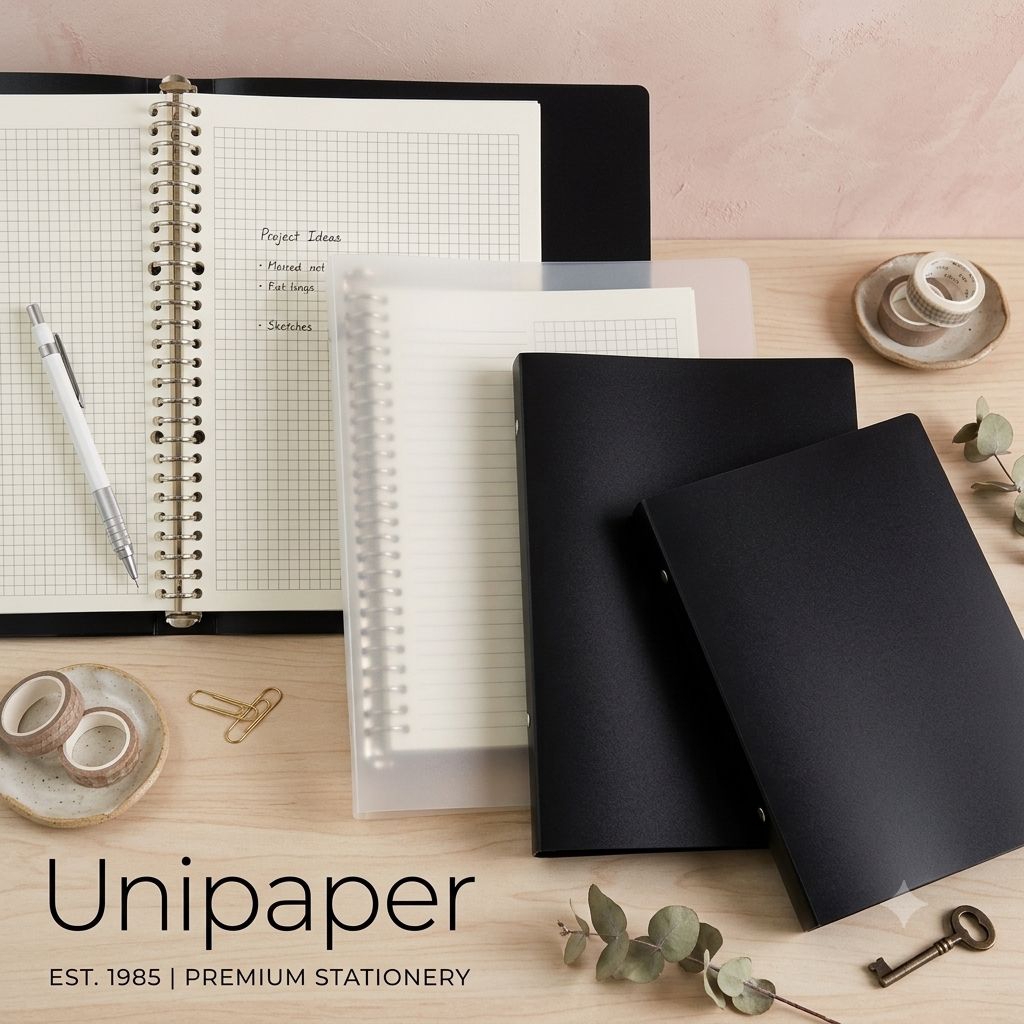 NOTEBOOK BINDER A5 & B5 / BINDER A5 TRANSPARAN & HITAM / BINDER B5 TRANSPARAN & HITAM