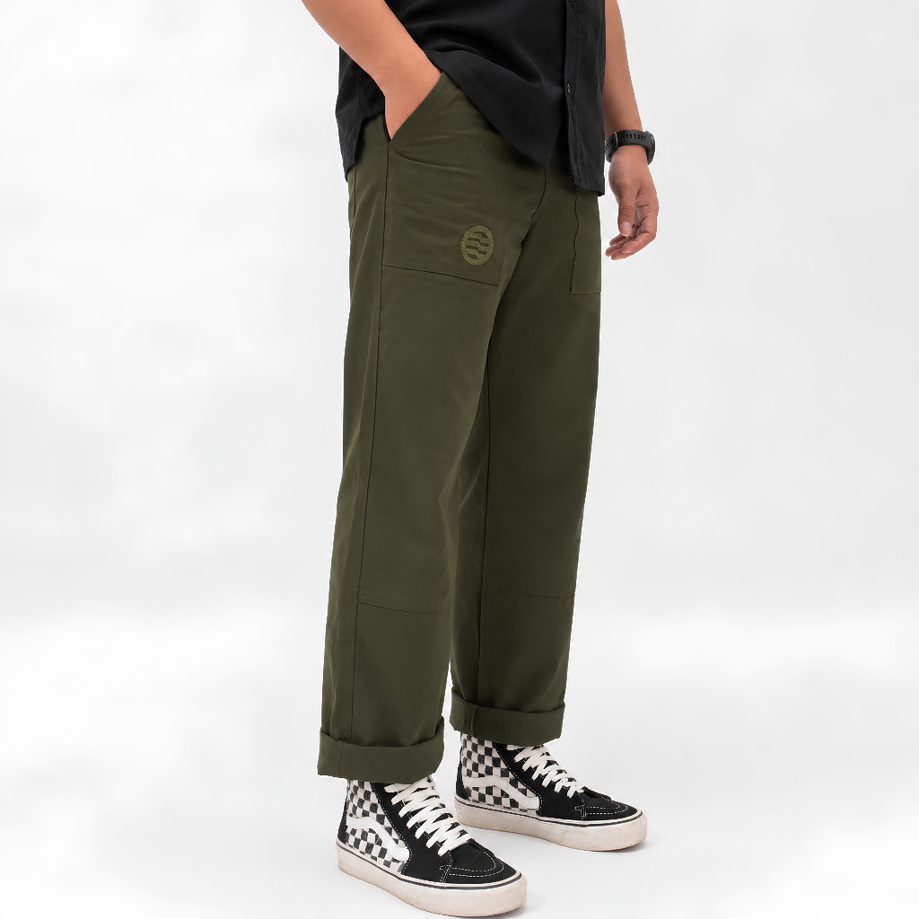 Terravibe - Celana Fatigue Pants Army - Reguler Fit - Ridge Pants