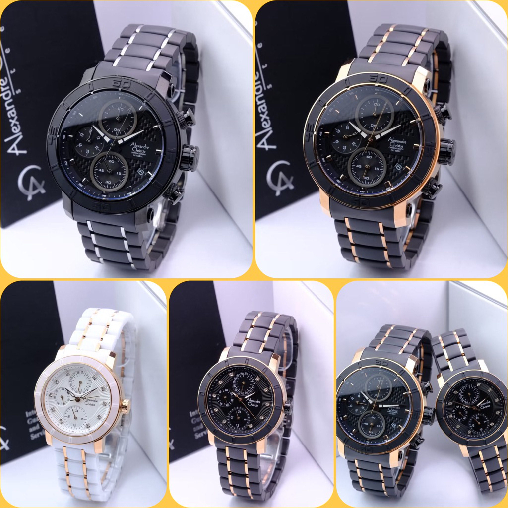 JAM TANGAN WANITA PRIA ALEXANDRE CHRISTIE AC 6292 MC / AC 6292 / 6292 ORIGINAL CHRONOGRAPH ANALOG CE