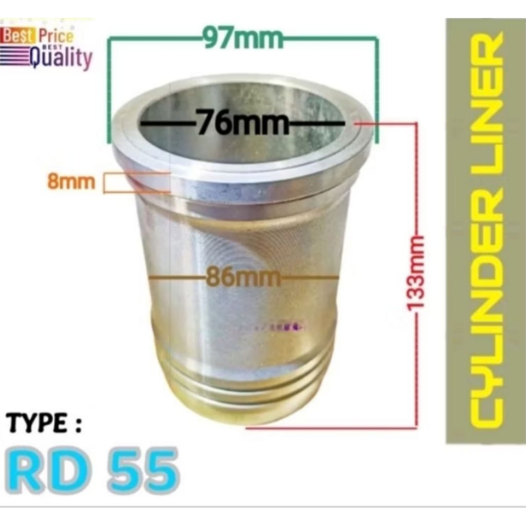 Cylinder Liner RD55 boring mesin diesel