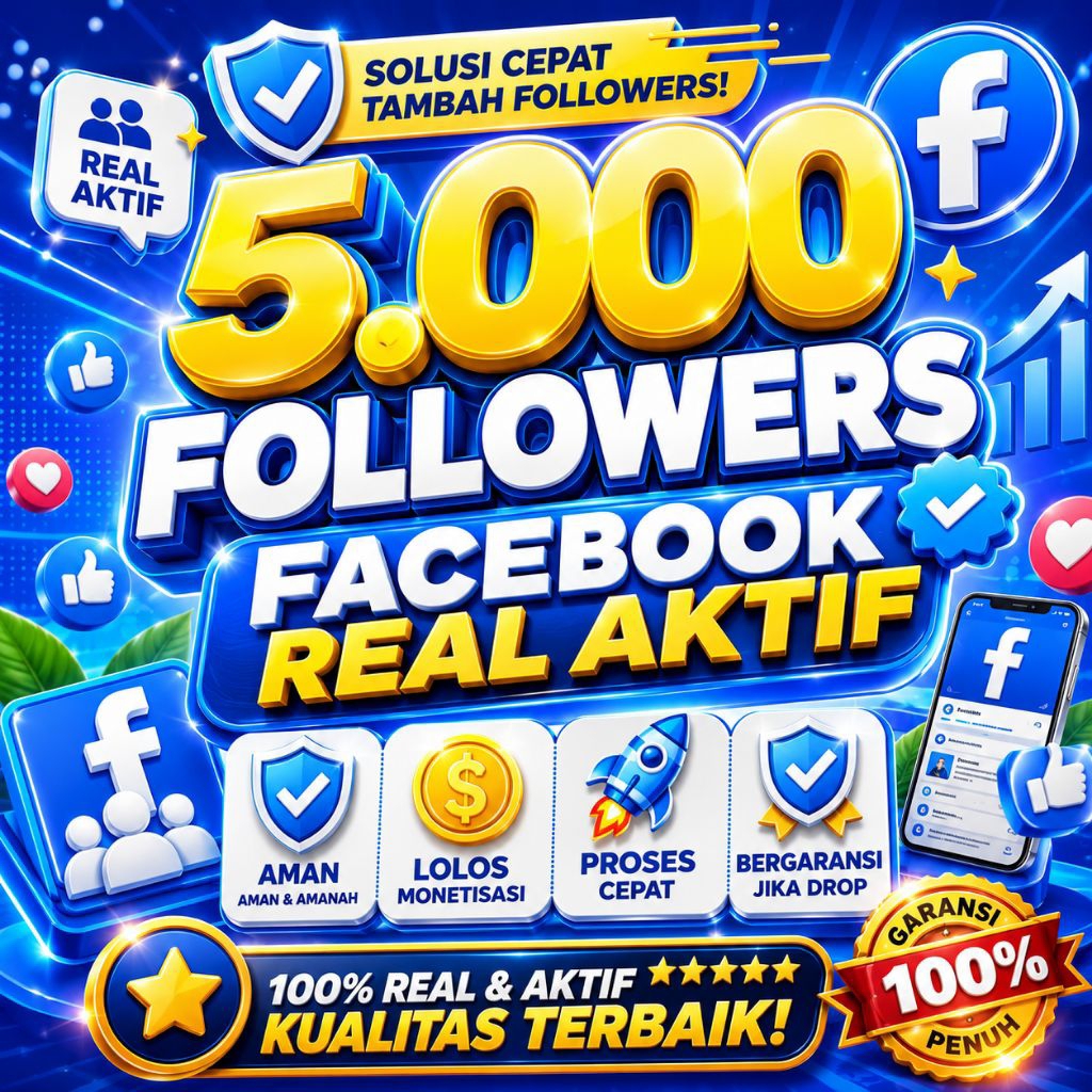 Followers Fb Pengikut Fb Aktif Bergaransi Aman Untuk Monetisasi Halaman/Fanspage dan Profil