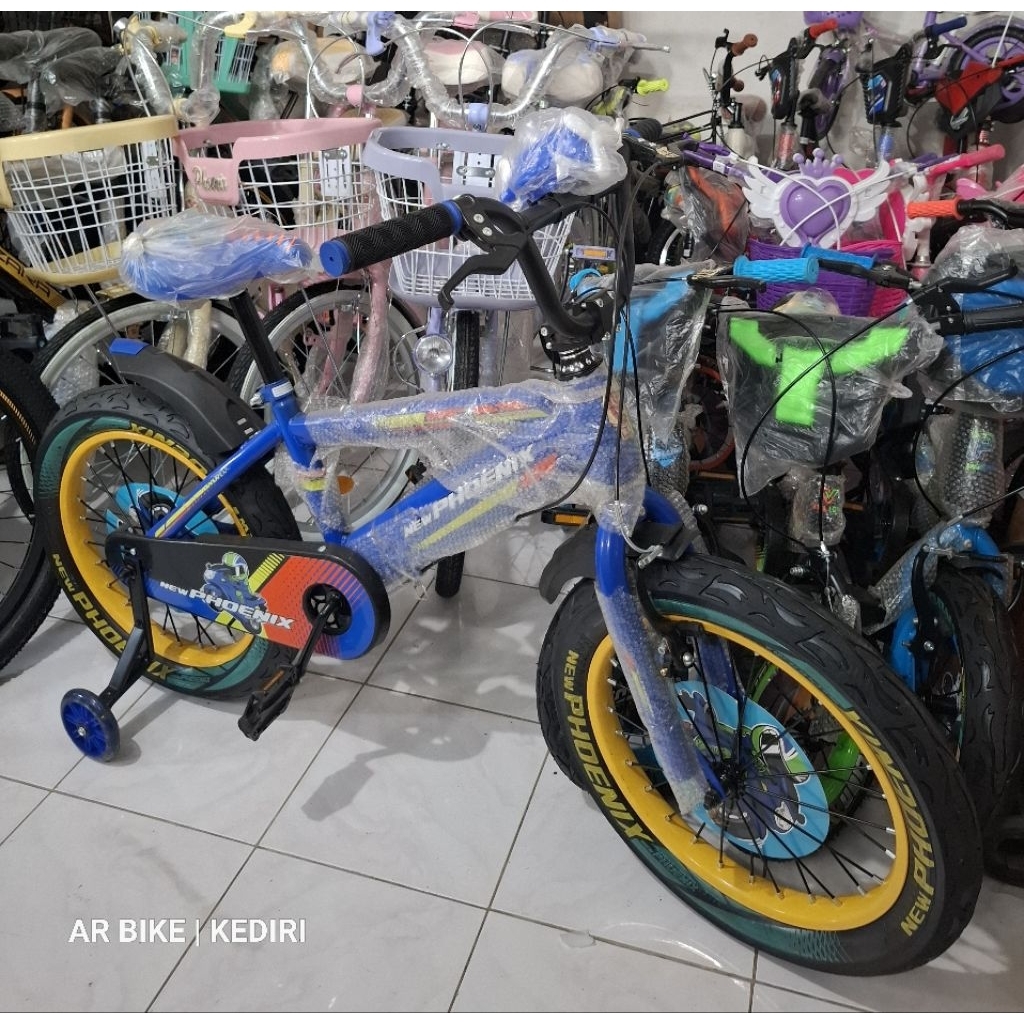 BMX 18 NEW PHOENIX MUSIK Sepeda Anak Laki Roda Bantu Lampu