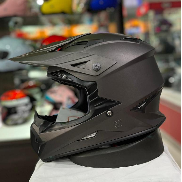 KYT JUMPSHOT PLAIN DOT | Helm Motocross Trail Enduro Original KYT