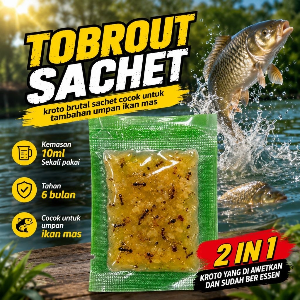 Kroto Sachet untuk Tambahan ikan mas kroto+essen amisan