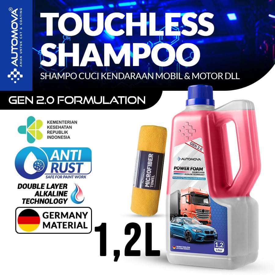 AUTOMOVA - Touchless Shampoo (1 Liter) Shampo Tanpa Sentuh Power Foam Double Layer