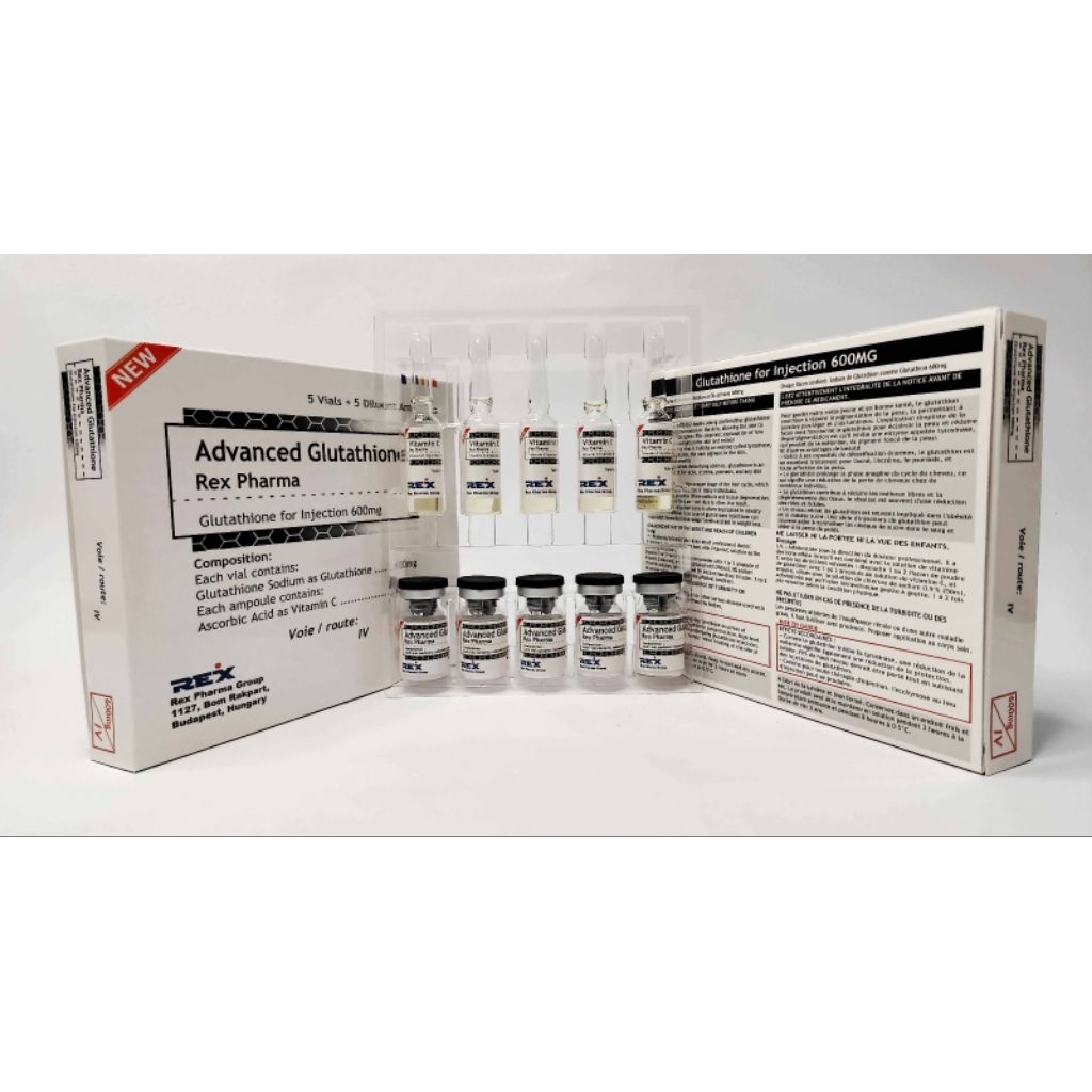 Vitamin C 1000mg Plus Glutathione 600mg Injection / Produk Original