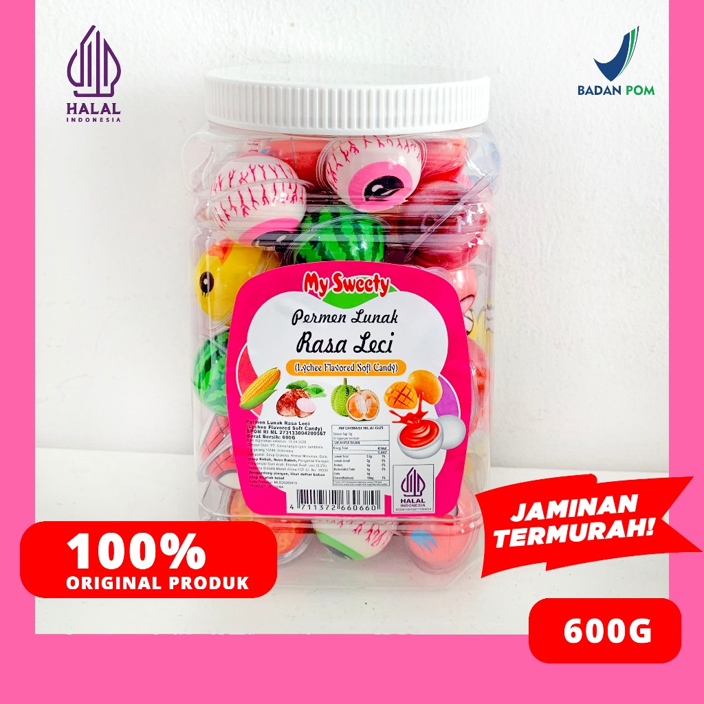 PERMEN LUNAK HALAL 50PCS VIRAL TIKTOK MY SWEETY ANEKA RASA BUAH