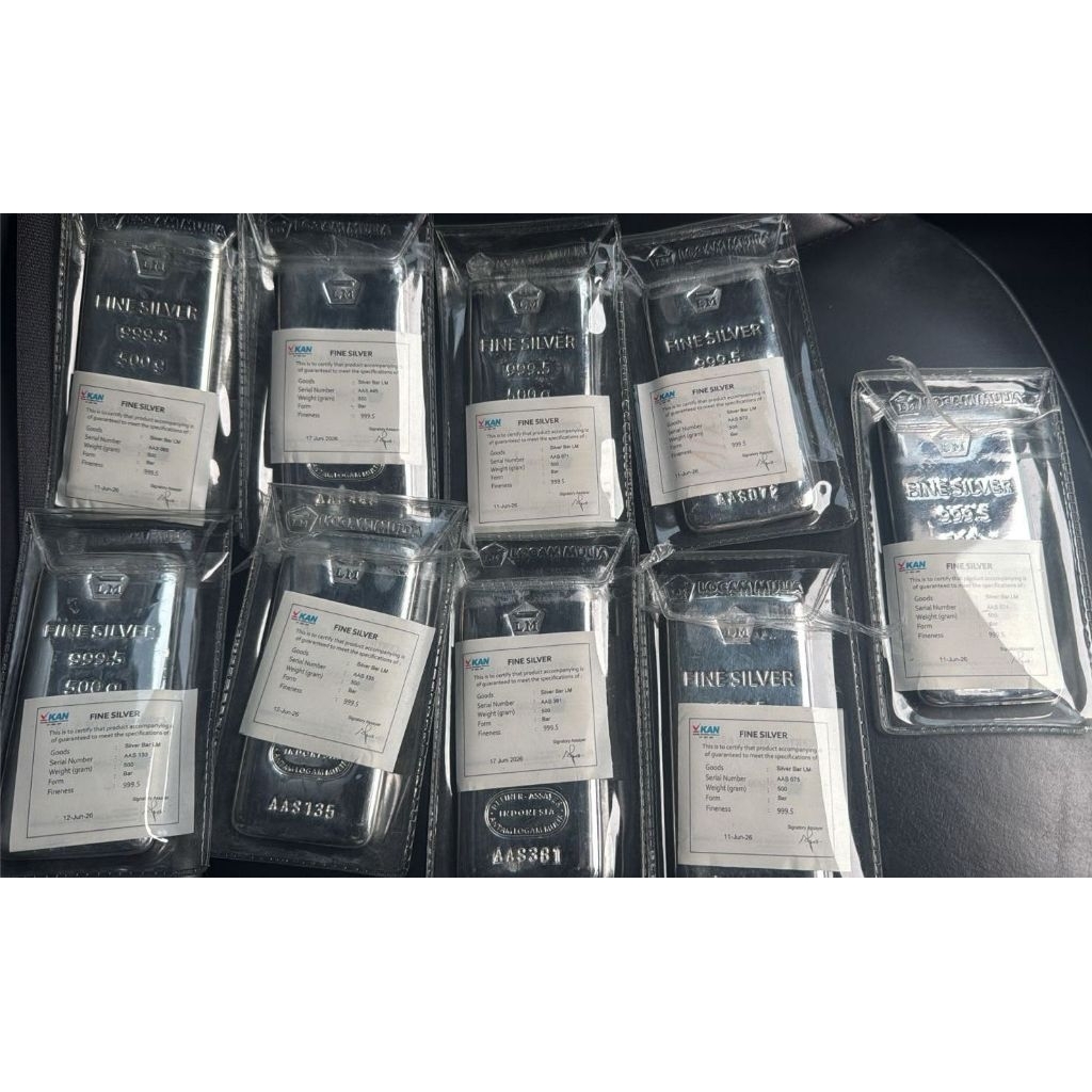 logam mulia silver / perak antam 500 gram