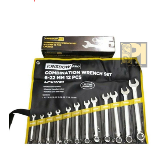 Krisbow Set Kunci Ring Pas 6-22mm  12pcs