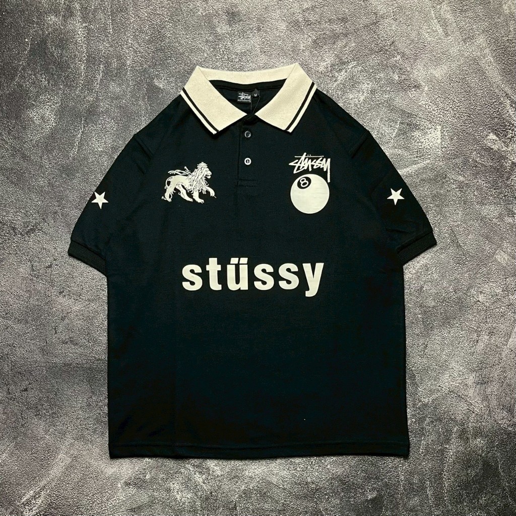 POLO SHIRT STUSSY CASUAL PRIA WANITA