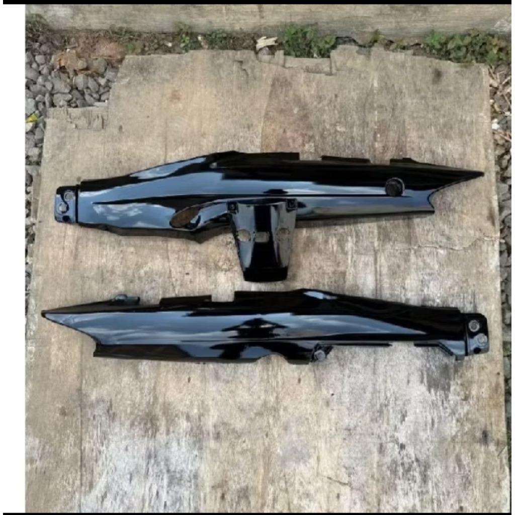 Cover body samping fizr+pet bahan tebal standar original hitam glosy