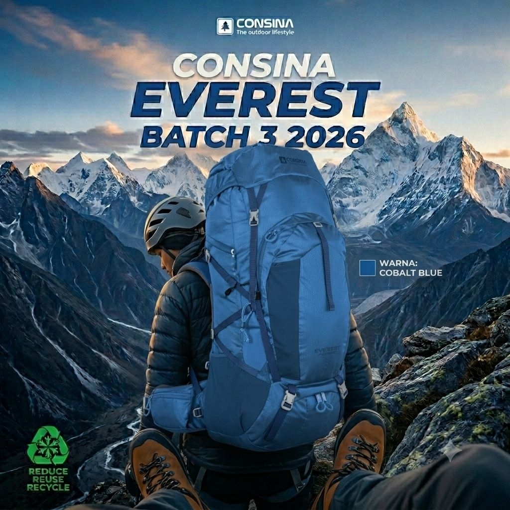 Consina Everest 60+5L Gen 3 2026 | Consina Everest 65 Terbaru