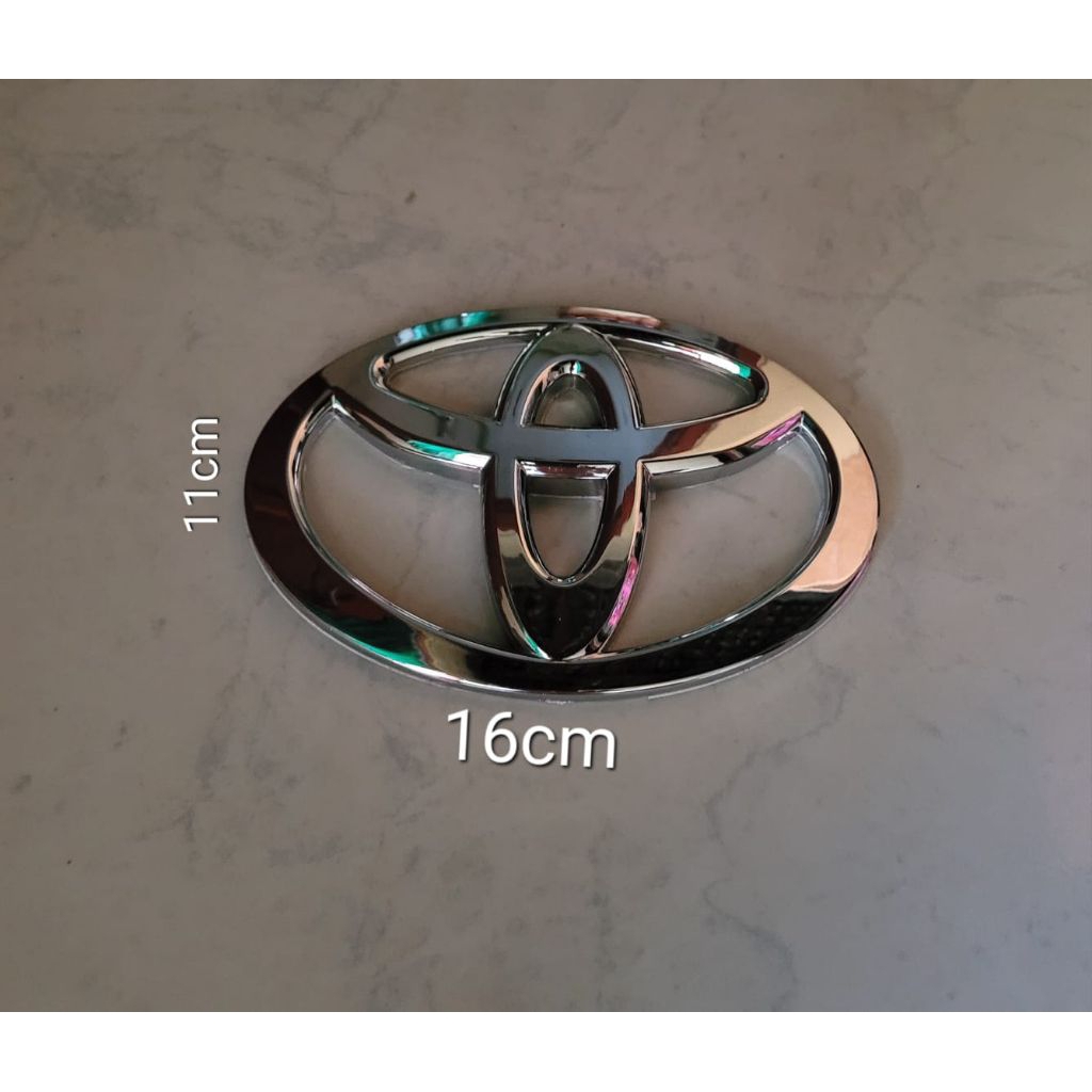 emblem logo Toyota Chrom ukuran 16cm/emblem logo Chrom 16cm /emblem logo Toyota Hilux/ emblem logo t
