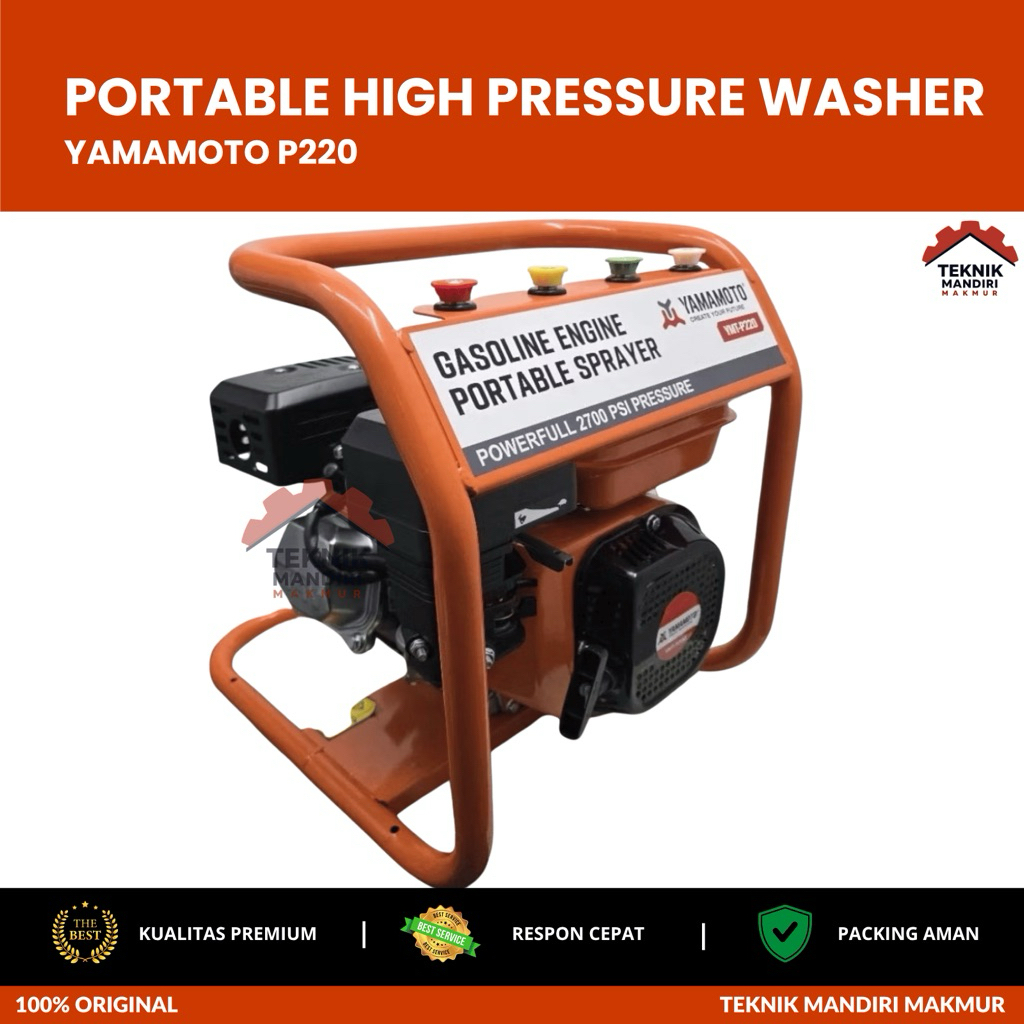 Portable High Pressure Washer P220 Mesin Jinjing Sprayer Tekanan Tinggi Tipe P220 Merk Yamamoto Baha