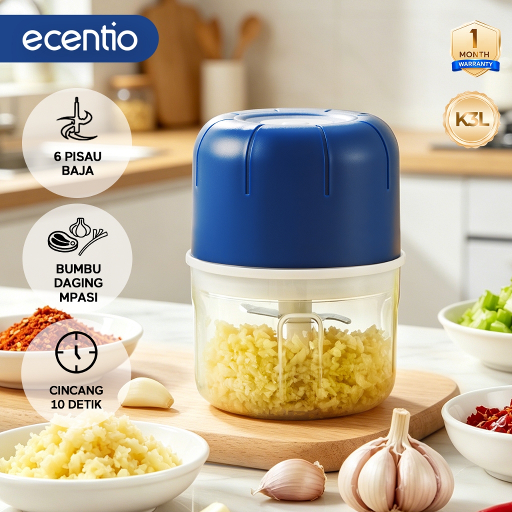 ecentio coper daging dan bumbu 6 Pisau 250ml blender bumbu dapur blender portable blender mini chopp