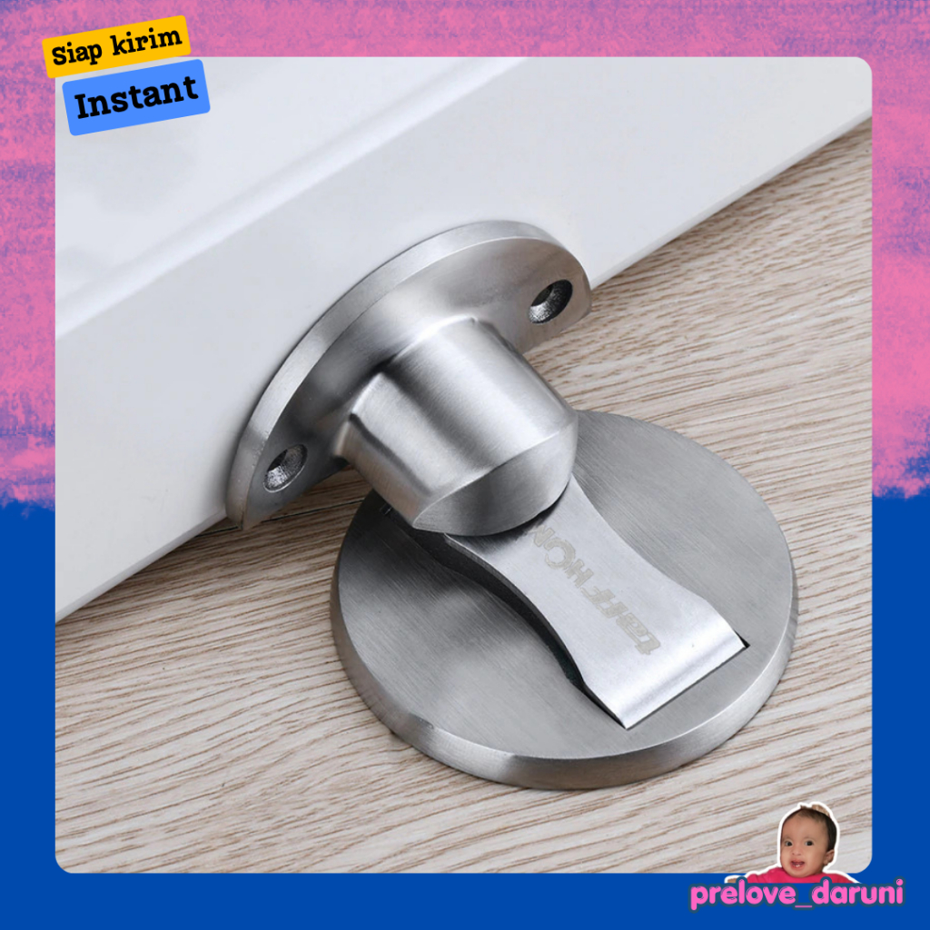[PD] TaffHOME Penahan Pintu Anti-Collision Magnetic Door Stopper - KAK-883 - Silver