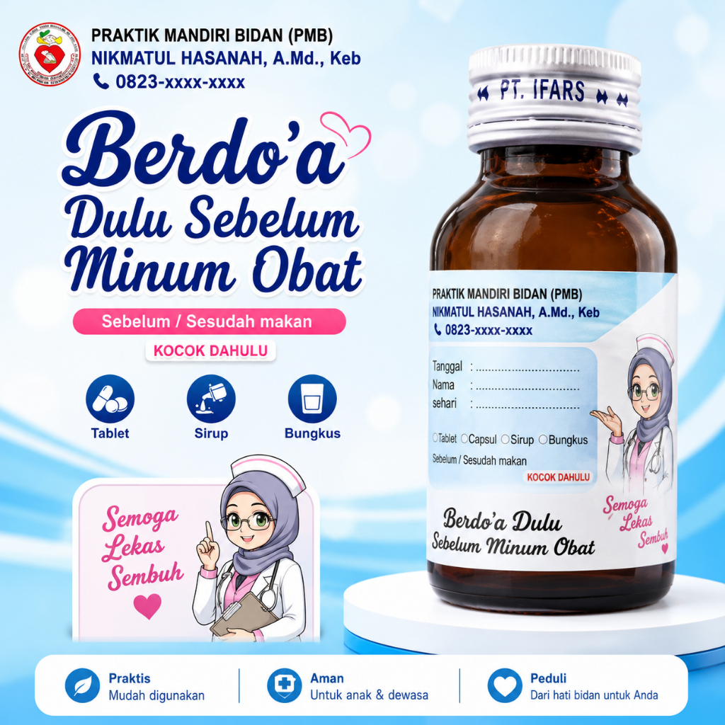 Label  syrup / label sirup / label obat / stiker obat syrup / stiker sirup custom