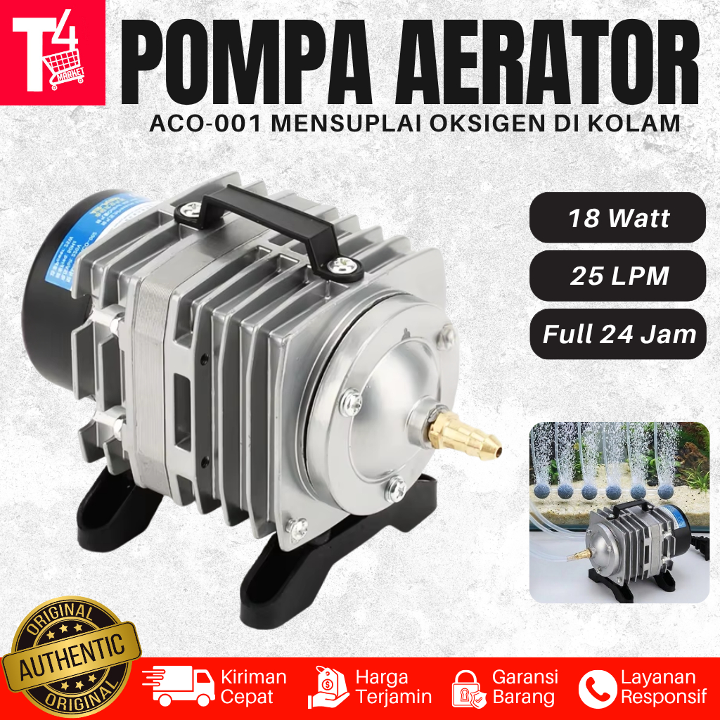 Pompa Aerator RISSEE ACO 001 Pompa Blower Kolam Pembuat Gelembung Udara Aerator Pump Akuarium Ikan