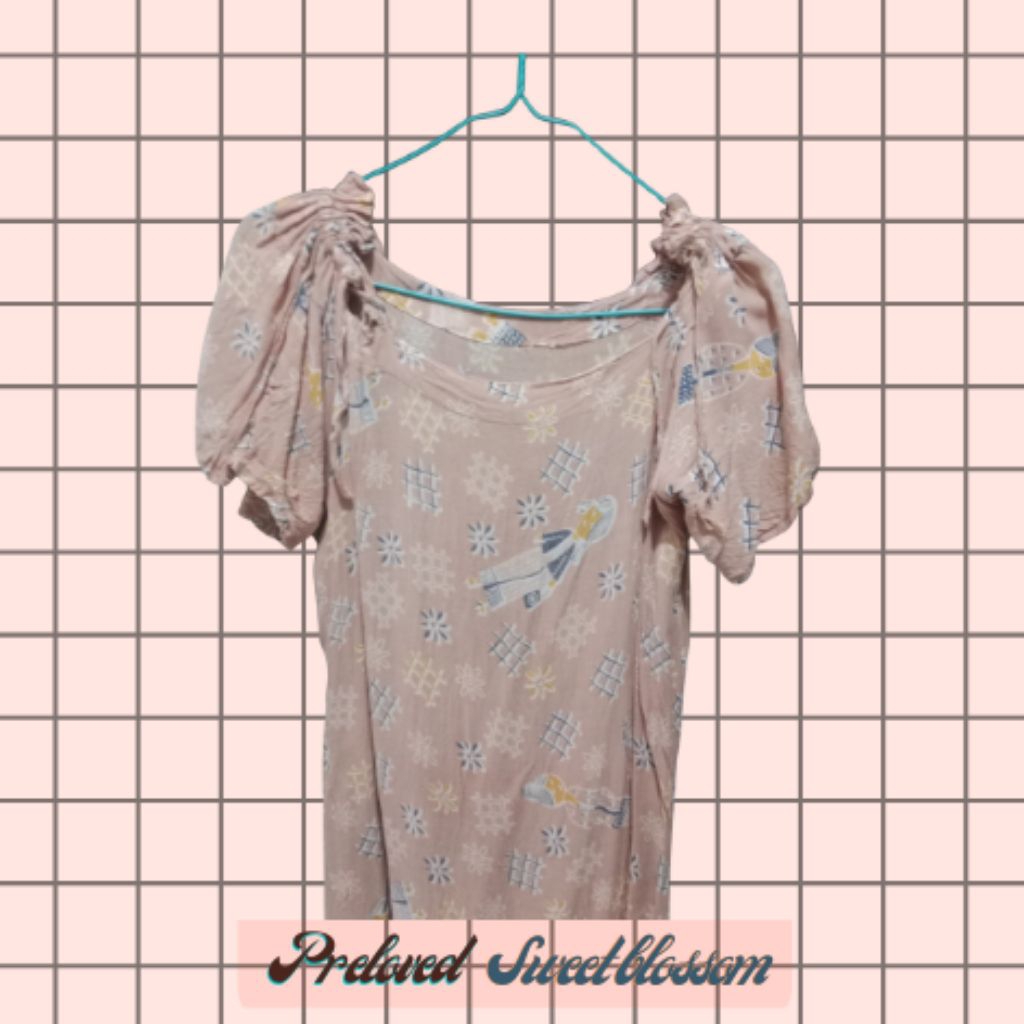[PRELOVED] Daster Sabrina Jogja Pink Motif Wanita Size L | LD 100