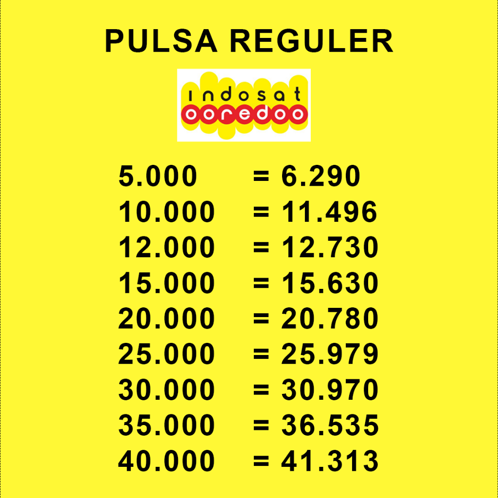 MURAH BANGET PULSA REGULER INDOSAT IM3 MENTARI 5RB 10RB 12RB 15RB 20RB TAMBAH MASA AKTIF