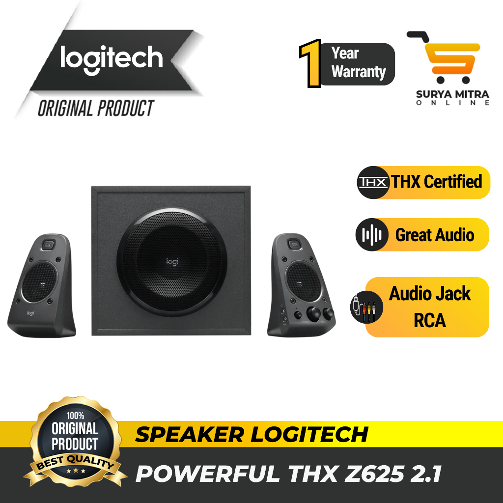 Speaker 2.1 Logitech Z625 / Z 625 THX Certified