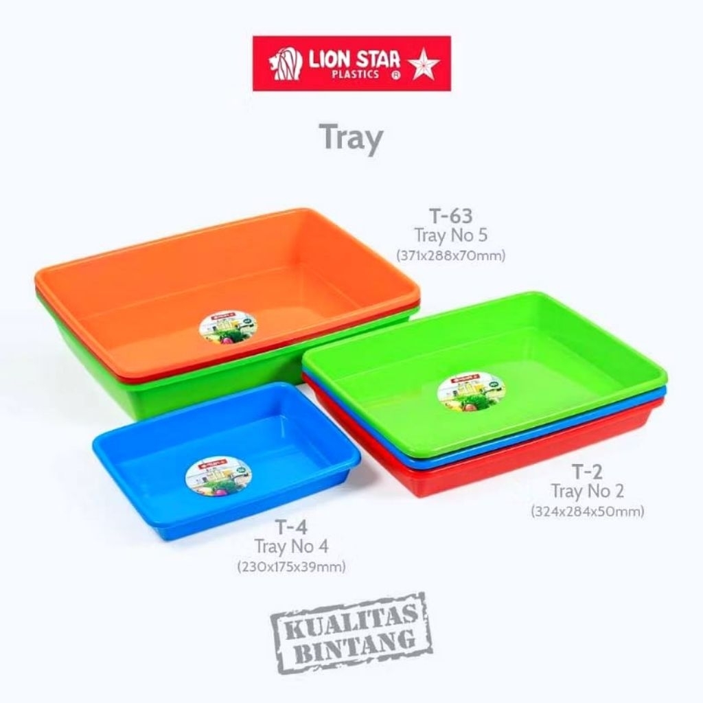Nampan Segi Plastik Lion Star Nampan Tray Plastik