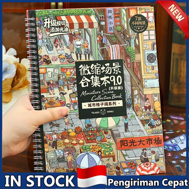 New Variant Telado 9.0 / 10.0 / 11.0 Sticker book 3D Miniature Scene Collection Landscape