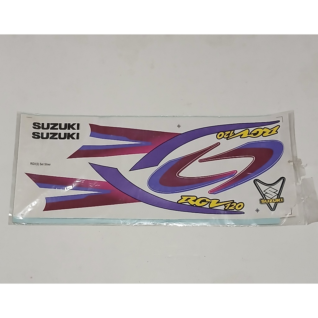 Suzuki RGV stiker sticker stripping model (3) silver