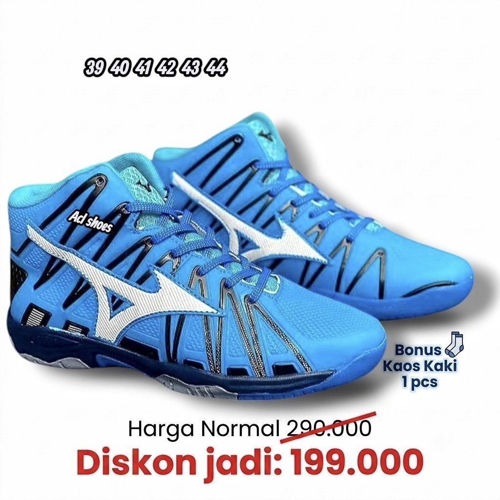Mizuno Wave Tornado X2 Volly Ball Premium Import / Sepatu voli Pria Terbaru / Spatu Voly Putra mizun