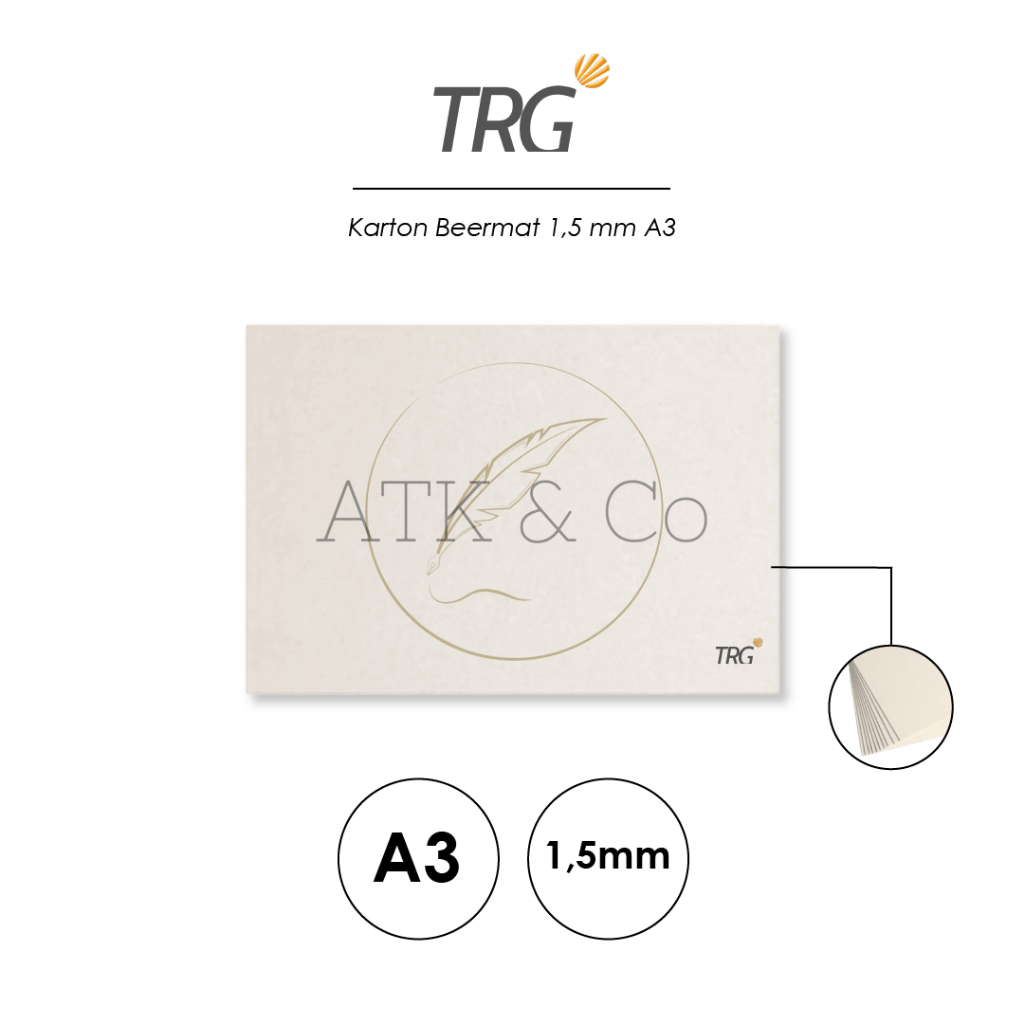 TRG Kertas Karton Beermat Ukuran A3 Tebal 1.5mm - Birmet Beermatt 1,5 mm Gantungan Parfum Mobil Ruan