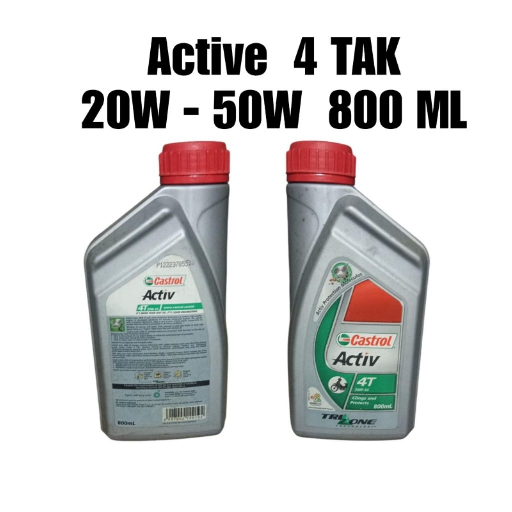 OLI MESIN MOTOR CASTROL ACTIV 20W-50 4T ISI 800ML
