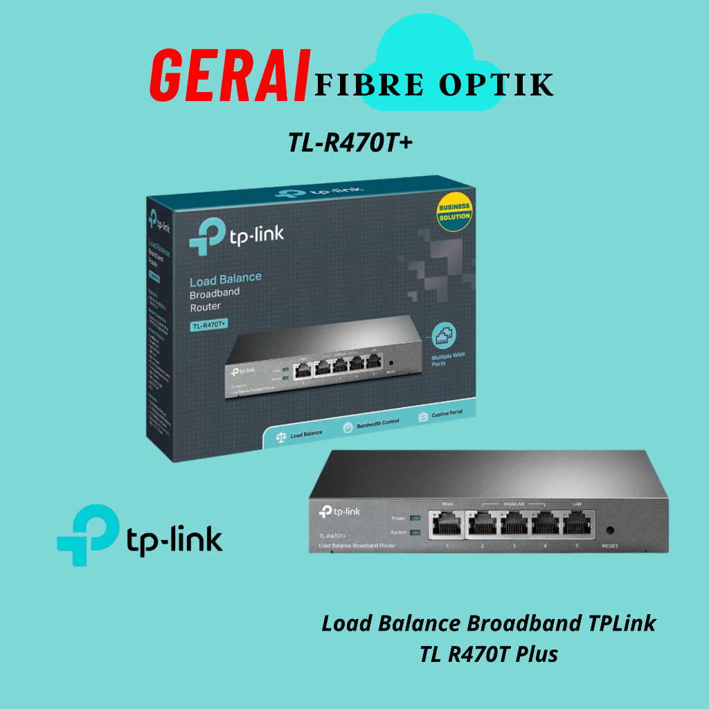 Router TP Link TL-R470T+ - Load Balance Broadband TPLink TL R470T Plus