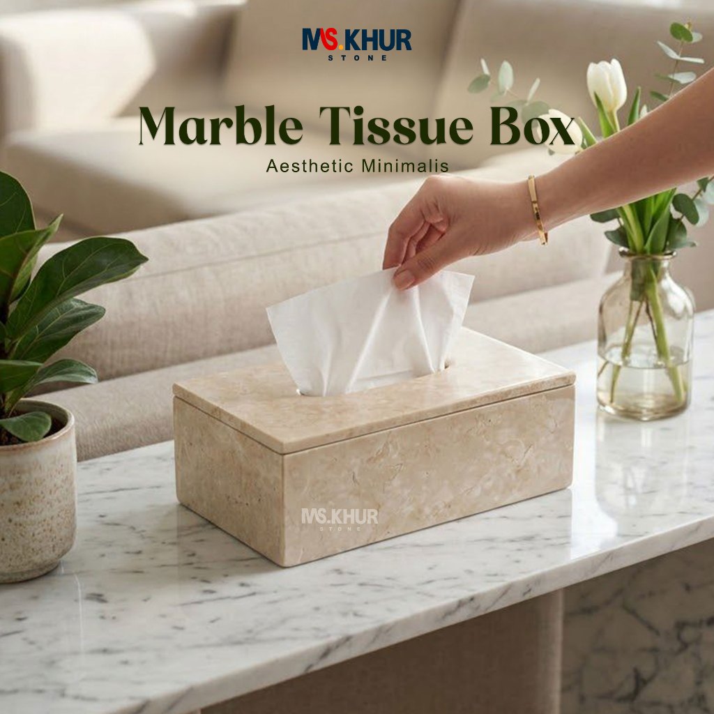 TEMPAT TISU TISSUE MARMER/ KOTAK TISU MARMER / MARBLE TISSUE BOX
