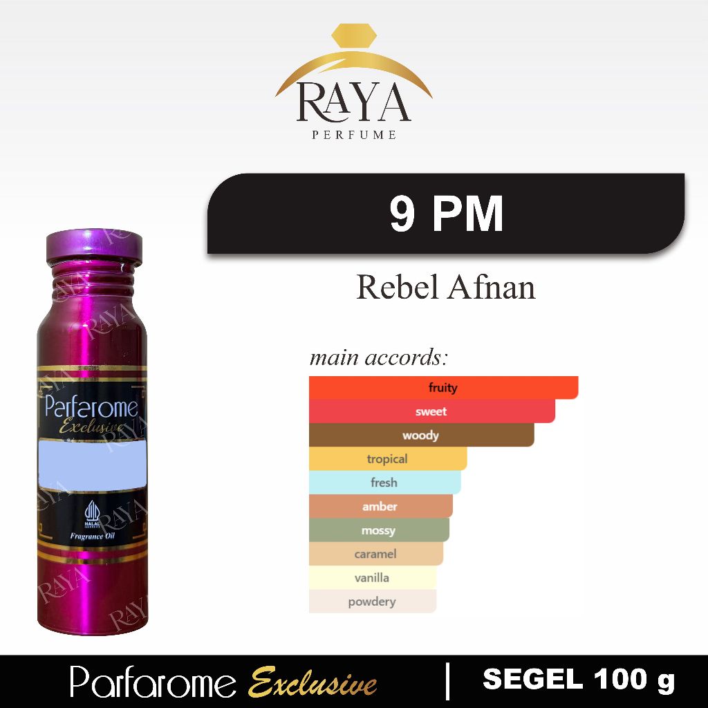 9 PM AFNAN - Bibit Parfum Parfarome Exclusive - Segel 100 Gr