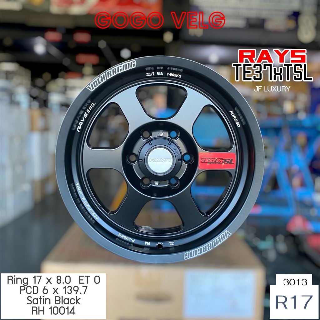 Velg Mobil R17 TE37 XTSL PCD 6X139,7 Lebar 8 ET 0 Pajero Fortuner Hilux Dmax H1 Hiace Ring 17