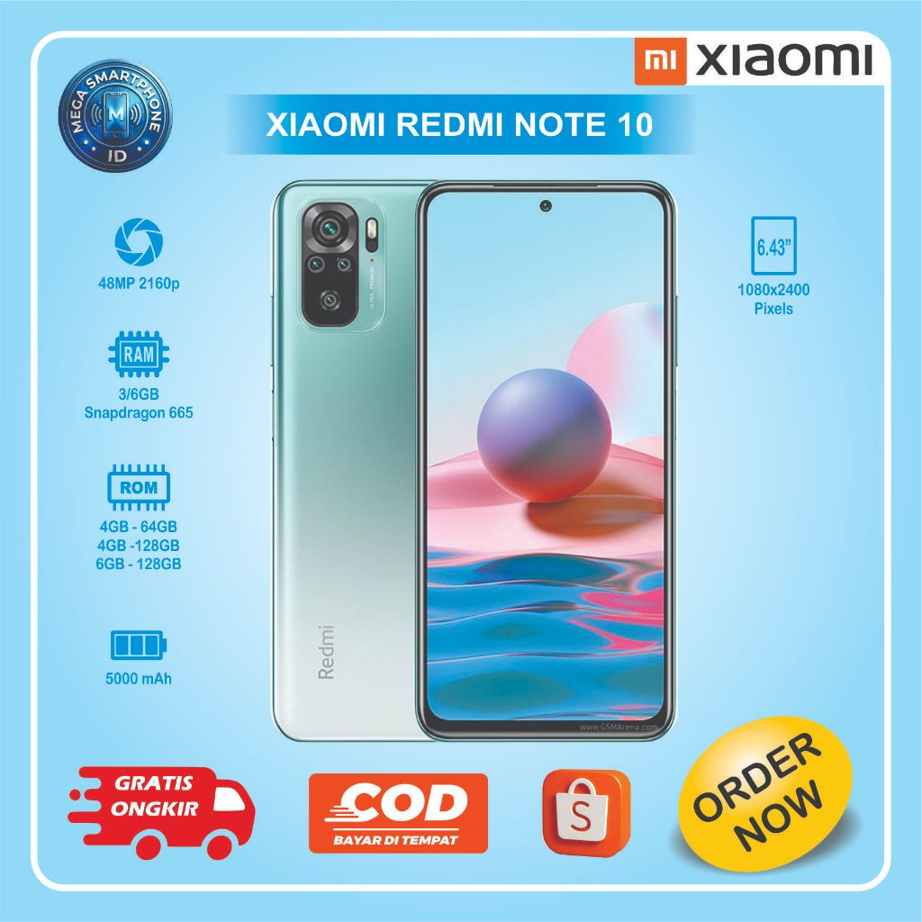 XIAOMI REDMI NOTE 10 | HP Second batangan