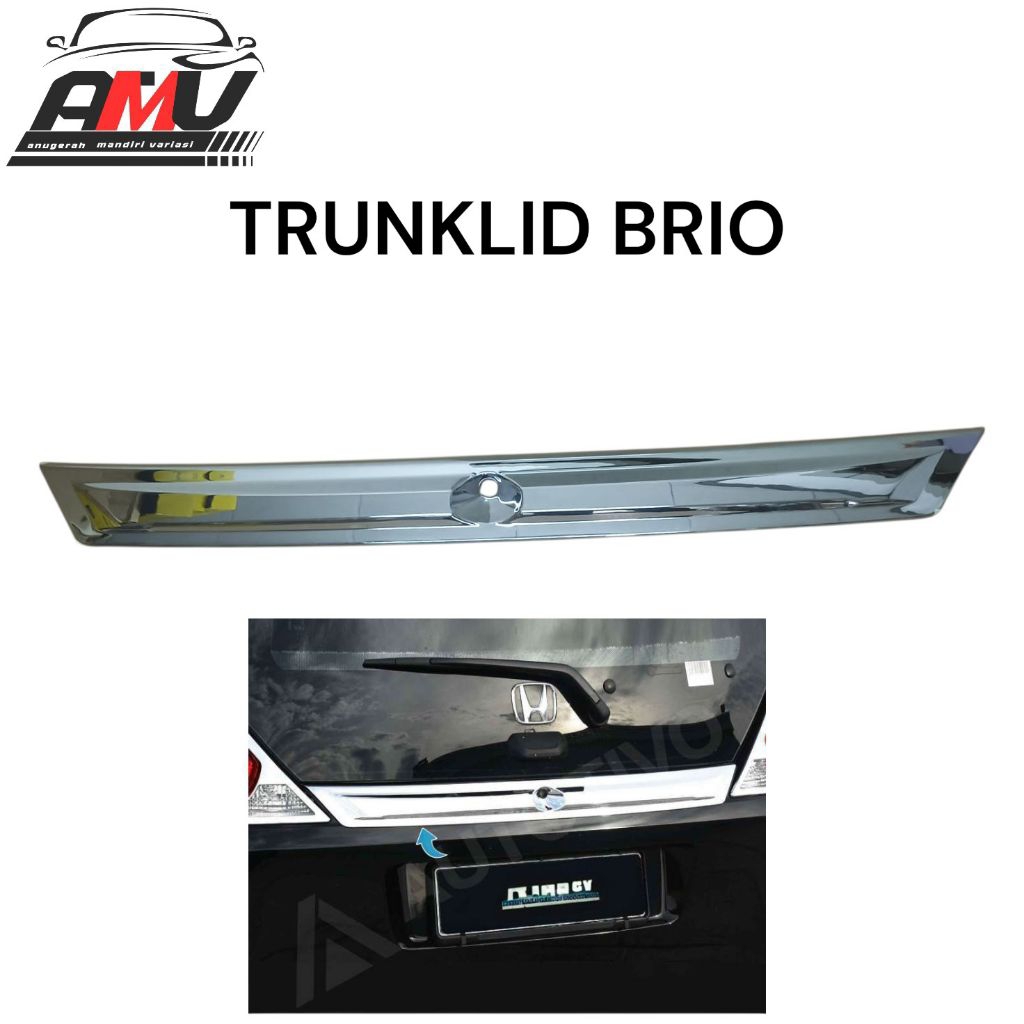 TRUNKLID BRIO LAMA FULL CHROME / LIST BAGASI BELAKANG BRIO LAMA CHROME