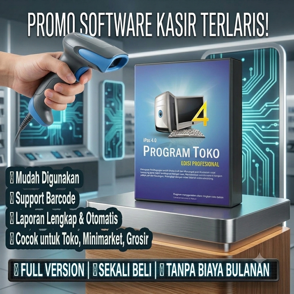 Aplikasi Kasir Toko iPos 4 Professional Full - Software iPos 4.0 Plus Panduan Install