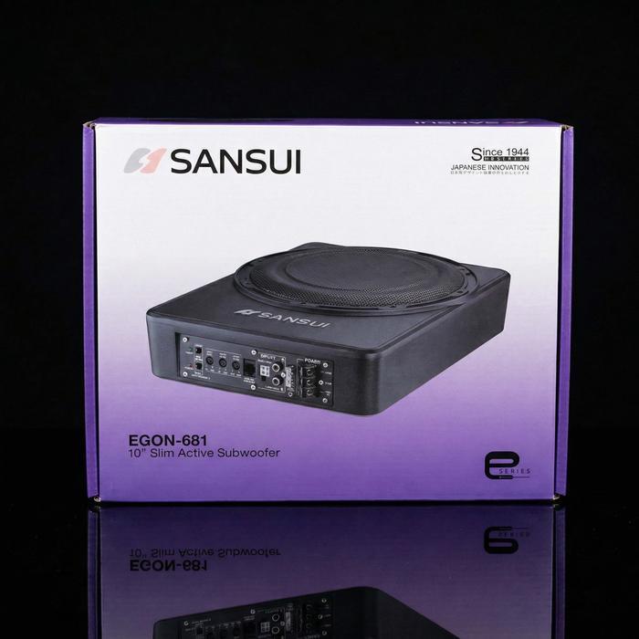 Subwoofer Slim Aktif Kolong SANSUI 10 Inch & 8 Inch Sub kolong Ori