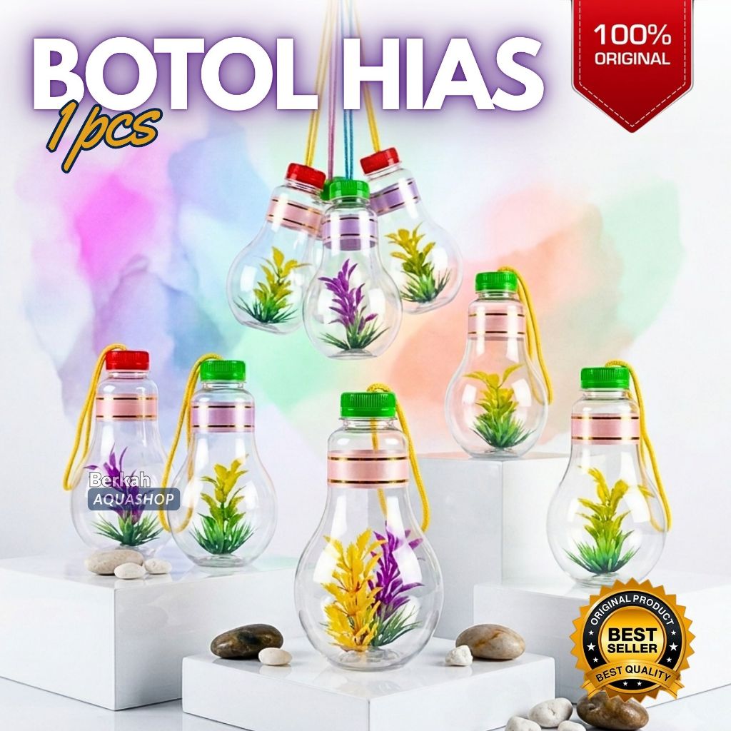 Botol Hias Ikan Cupang - Botol Bohlam Hias [ 1 PCS ]