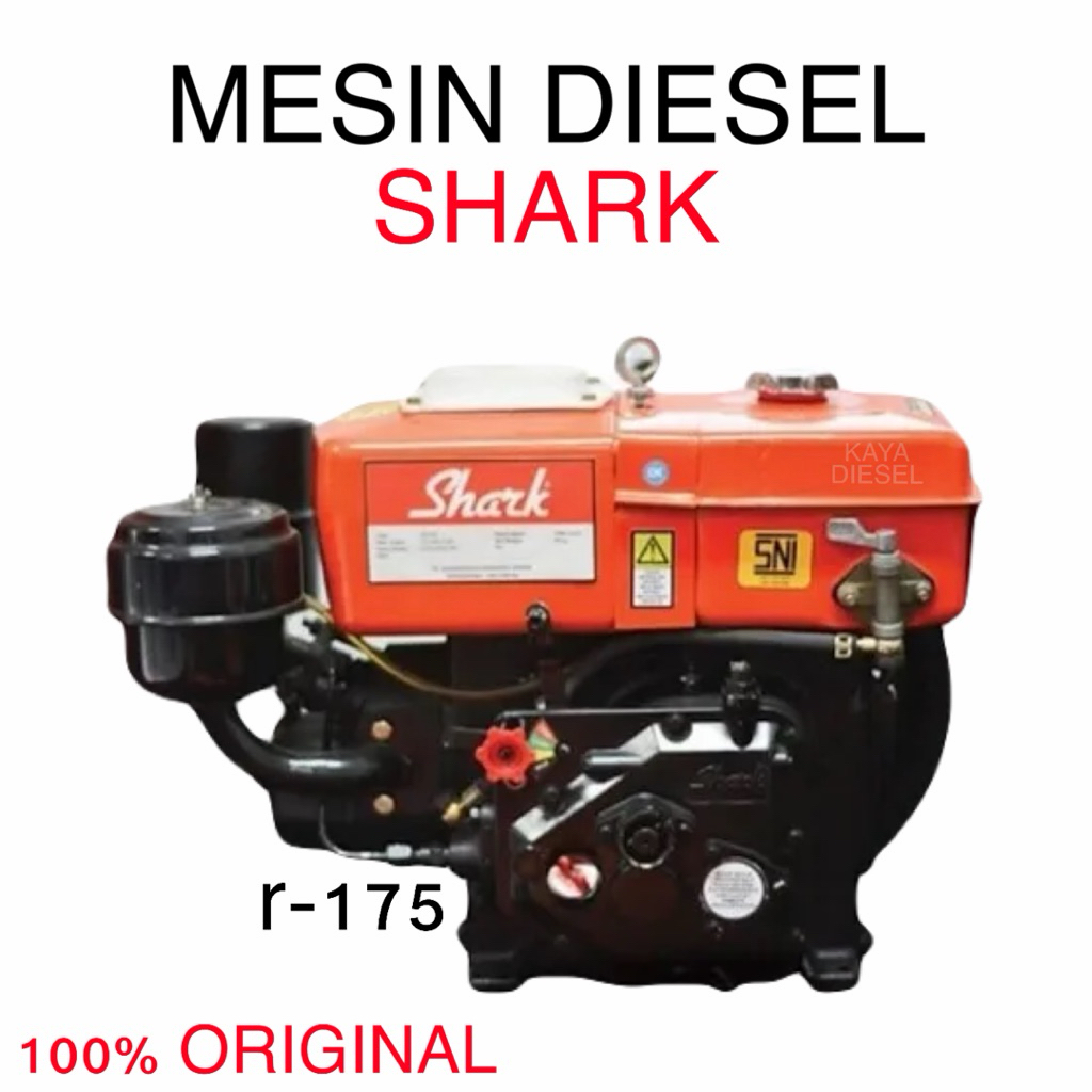 [100% ORIGINAL] SHARK R175/R180 MESIN DIESEL 7HP PENGGERAK GILING DAGING BAKSO POMPA AIR SAWAH/DIESE