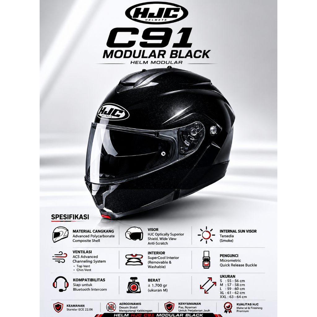 HELM HJC C91 MODULAR BLACK