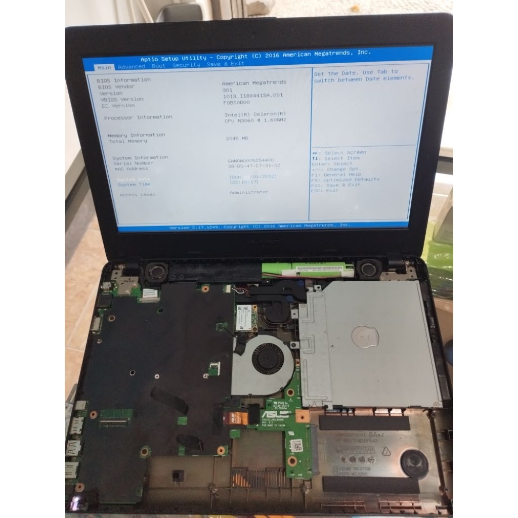 Mobo / Mainboard Asus X441S intel celeron