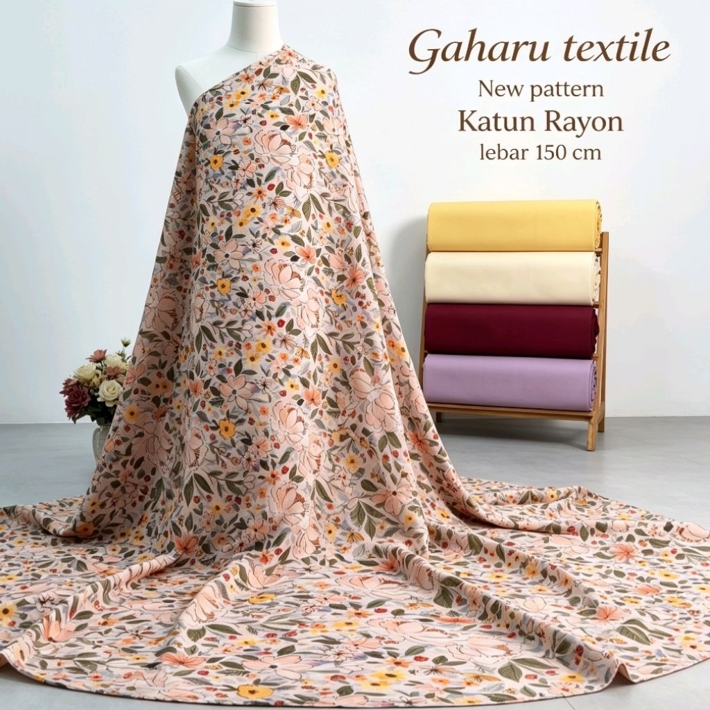 bahan katun rayon viscose premium - rayon viscose meteran -rayon meteran(CTK)