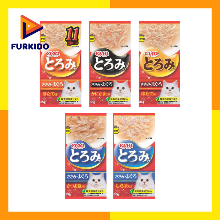 Ciao Cat Toromi Line Pouch Chicken Fillet (35 Gram x 4) / Makanan Basah Snack Kucing